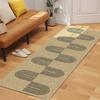 Runner Rug Non-slip Waterproof Dirt-resistant Floor Mat Brown Imitation Texture Line Corridor Carpet Long Size Home Decor Mats