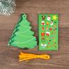 24PCS Complete Christmas Tree Craft Kit with Stickers & DIY Ornaments Kids Gift Favors 2026 New Year Party Home Decoration