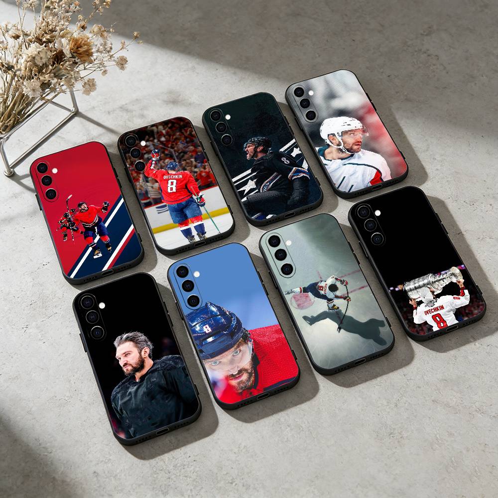 ice hockey A-Alex Ovechkin 8 Phone Case For Samsung GalaxyA13,21s,22,31,32,52,53,71,72,73,Soft Black Cover