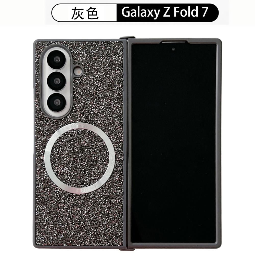Для Samsung Z Fold 7 Сияющий Градиентный Алмазный Чехол Для Беспроводной Зарядки Magsafe для Телефона Для Samsung Z Fold 6 5 4 3 Противоударный Чехол