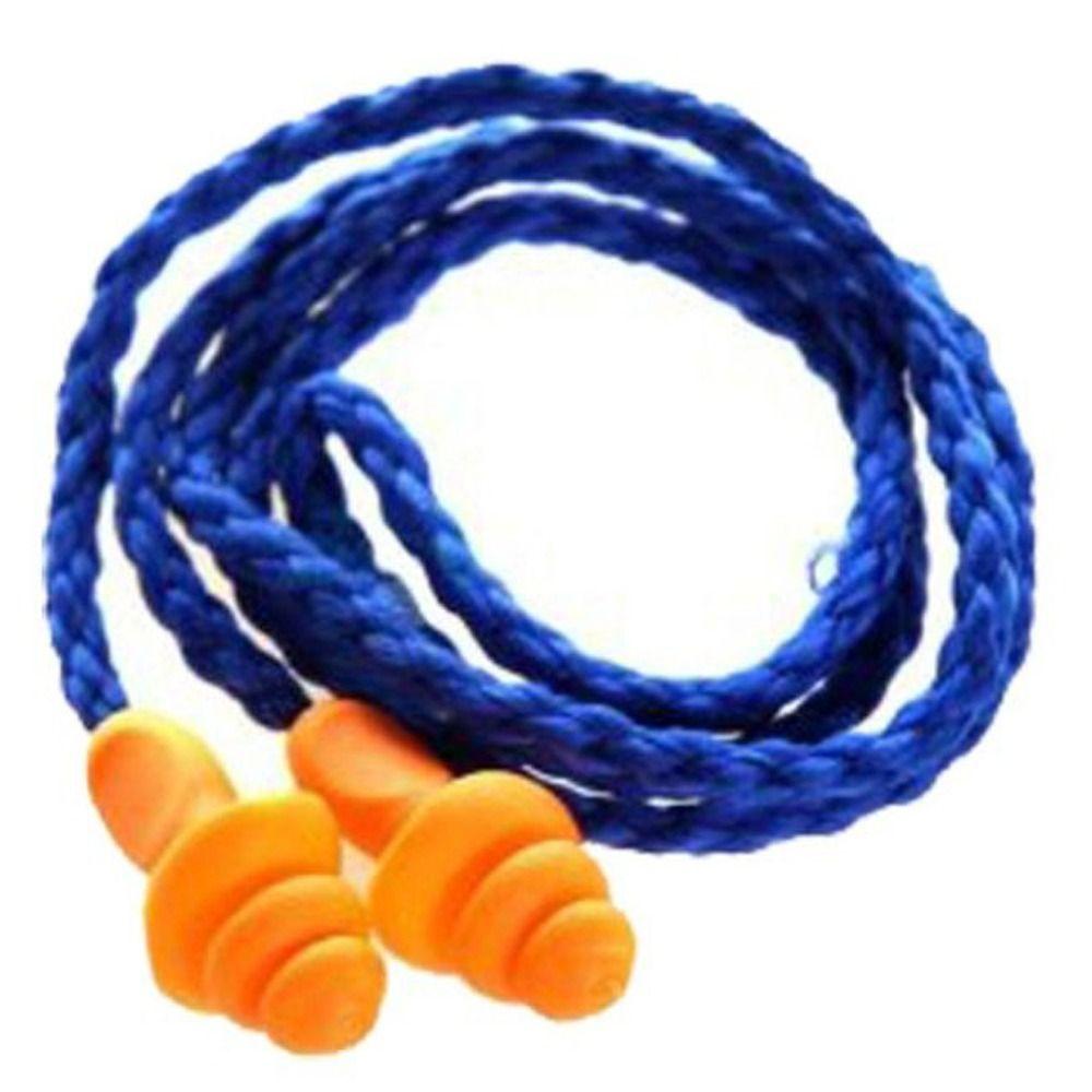 10PCS Tapered Insulation Earplug Corded Ear Plugs Silicone Noise Earplug for Abatement Noise
