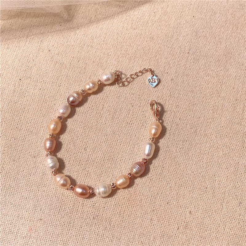 Винтажный браслет из пресноводного жемчуга в стиле французского барокко: Элегантные украшения ручной работы для женщин