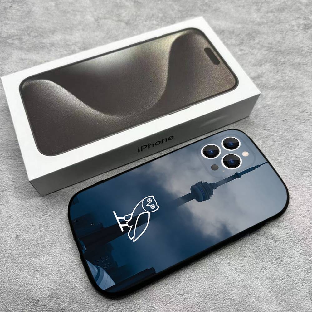 Чехол для телефона D-Drake O-OvO OWL для iPhone 17,16,15,14,13,12, Pro, Max, Plus, E, SE4, Air, Mini Черный Мягкий Box