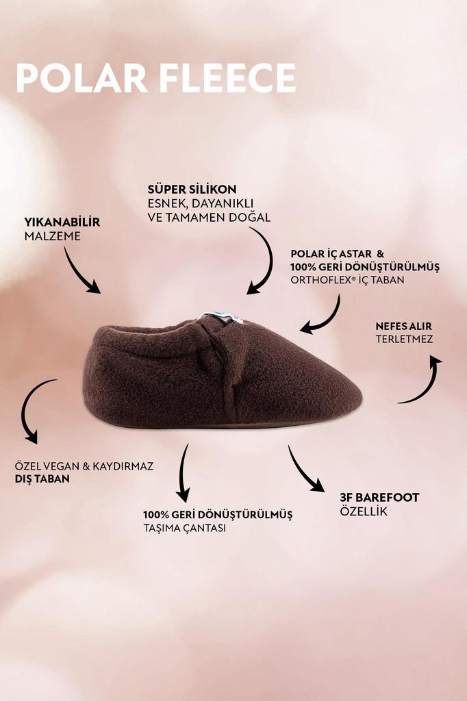 Ботинки Polar Barefoot Smart Booties из флиса коричневого цвета