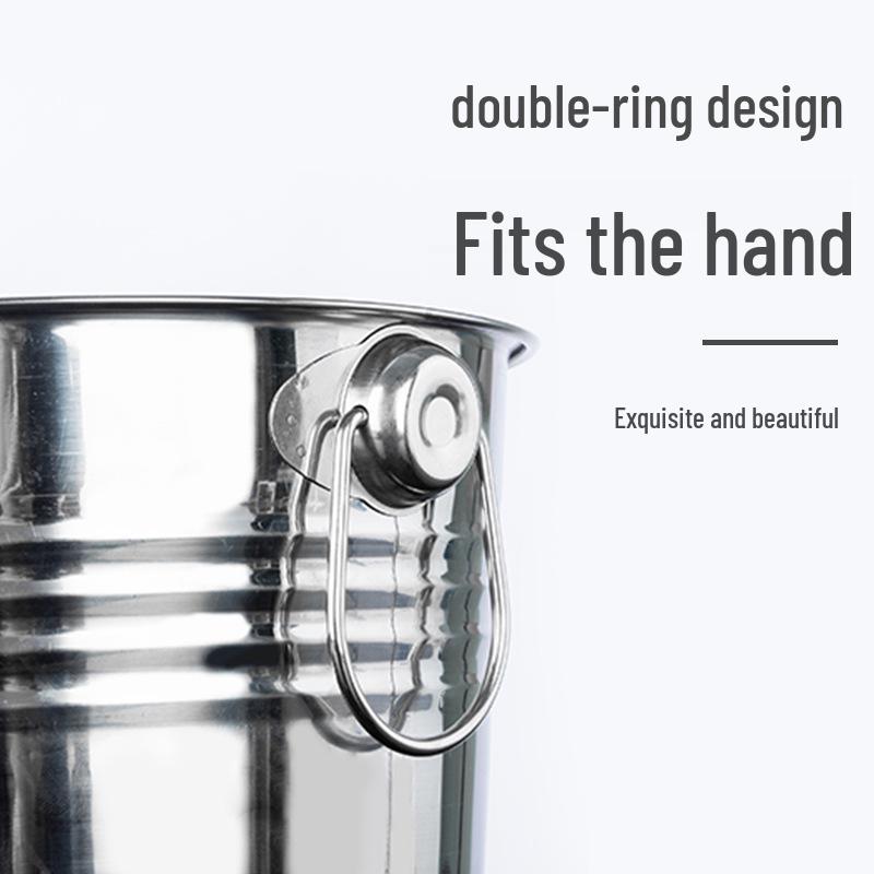 Thickened Stainless Steel Ice Bucket for Bars - Ideal for Champagne, Beer, and Wine.