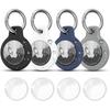 YGTBSR 4-Pack AirTag Holder, Waterproof AirTag Case Keychain, Soft Silicone AirTag Case Keychain, Lightweight, Anti-Lost, Convenient, Shockproof