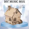 Творческая музыкальная шкатулка Деревянный домик Головоломка Украшение стола Собранная игрушка своими руками пианино музыкальная шкатулка Подарок на день рождения