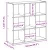 Bookshelf White 102 x 32 x 102 cm Particleboard