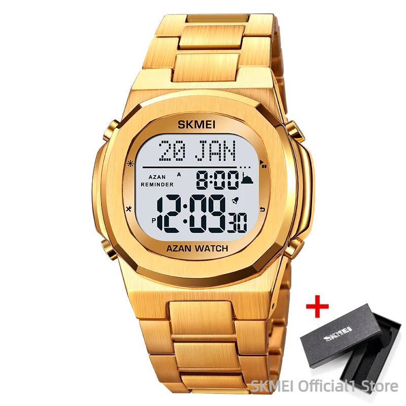 SKMEI 2036 Luxury Digital Wristwatch for Men Waterproof Steel Electronic Mens Watches Countdown Sports Clock 2004 Reloj Hombre