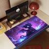 Cosmic Galaxy Dragon Extended Gaming Mouse Pad Non Slip Desk Surface Mystic Purple Starry Sky Fantasy Creature Art Print Decor