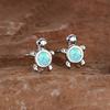 European and American Marine Animal Series Round Cute and Silly Little Turtle Earrings