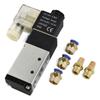 DC 12V пневматический 5-ходовой 2-позиционный электрический воздушный электромагнитный клапан латунь 1/8(-БСП) Я знаю