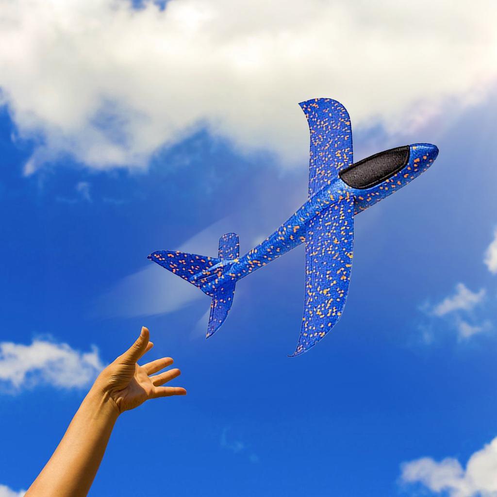 (Precious memory)Foam Throwing Glider Airplane Aircraft Toy Hand Airplane Model