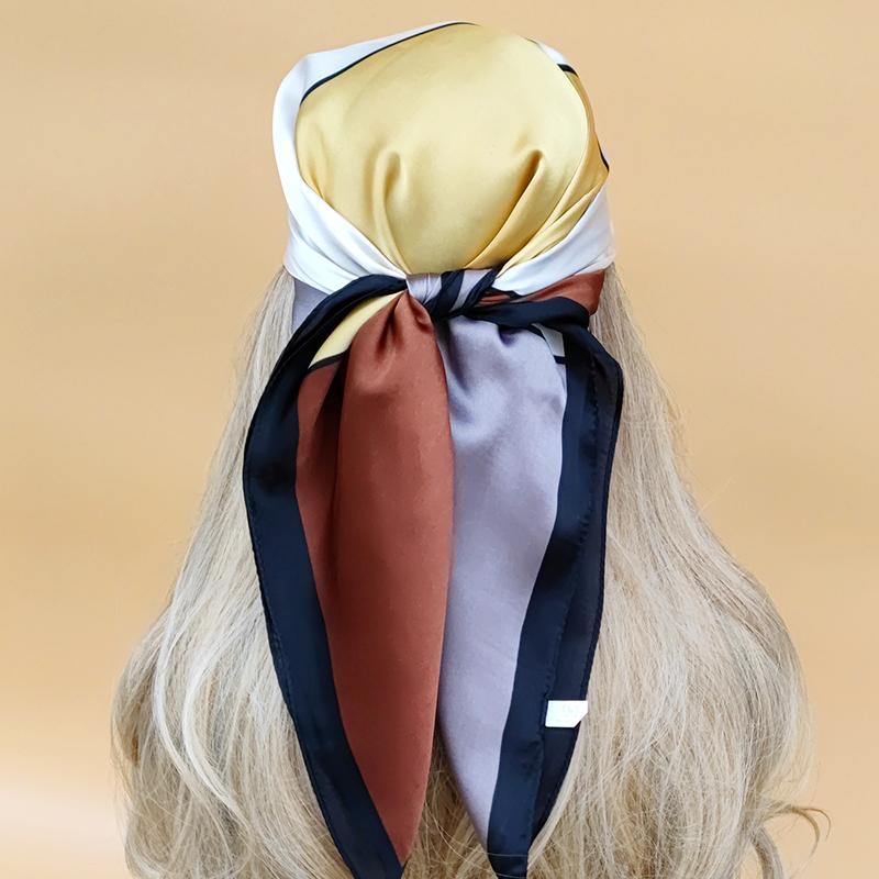 Popular 70X70CM Beach Scarves The Four Seasons Square Kerchief New Style Women Luxury Headscarf Design Sunscreen Silk Hijab