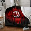 AC Milan Print Flannel Blanket High Quality Warm Comfortable Cover for All Seasons Perfect for Gifts Home Decor