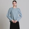 Leshop Round Neck Ruffled Sleeve Blouse