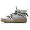 Li Ning CF Hunter Counterflow Hunter Нескользящие Легкие Средние Скейтбордические Ботинки Мужские Серые AGCQ127-1