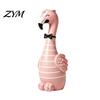 Artificial Flower Arrangement Vase Cute Resin Flamingo Decorative Vase, Pink Holder Figurine, Hand Painted Figurine Tabletop Ornament for Dried