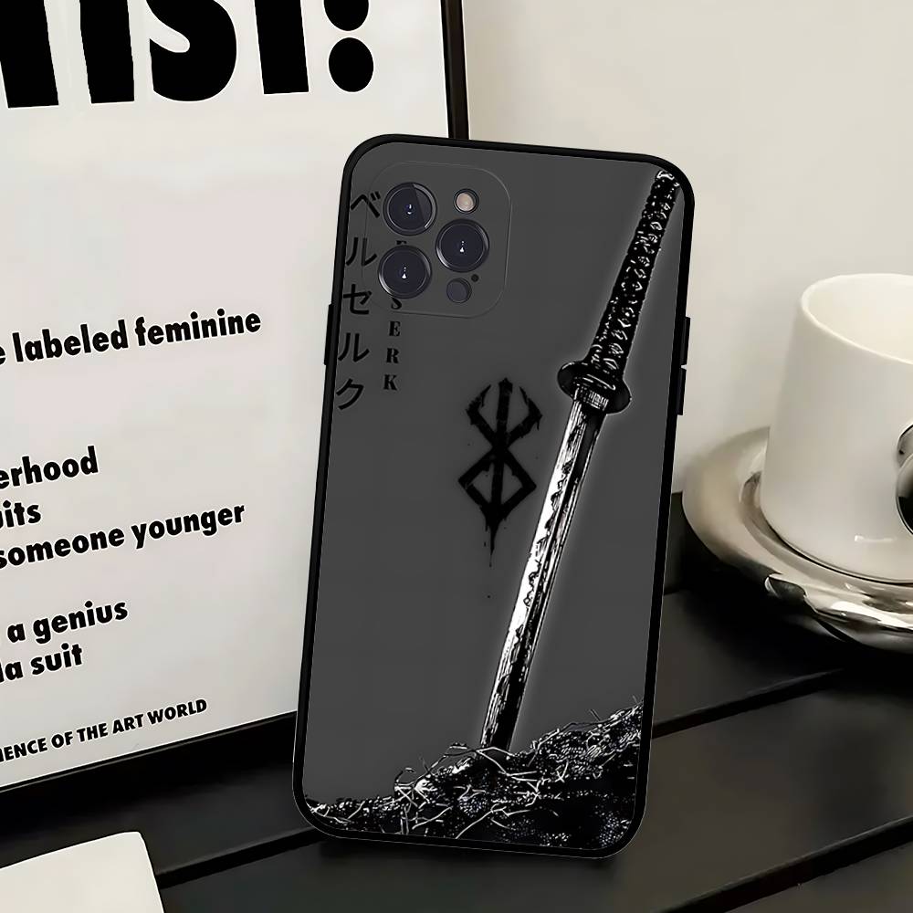 Модный аниме чехол Berserk Guts для iPhone 17 16 15 16e 14 13 12 11 Pro Max Plus Чехол Защитная крышка Coque