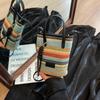 Летние сумки через плечо для отдыха, женские сумки, модные полосатые соломенные сумки для путешествий