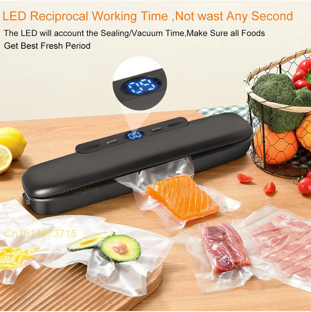 Food Vacuum Sealer Automatic 220V Vacuum Packaging Machine Z-21 Vacuum Sealing for Food Vacuum Sealer with 10Pcs Bags