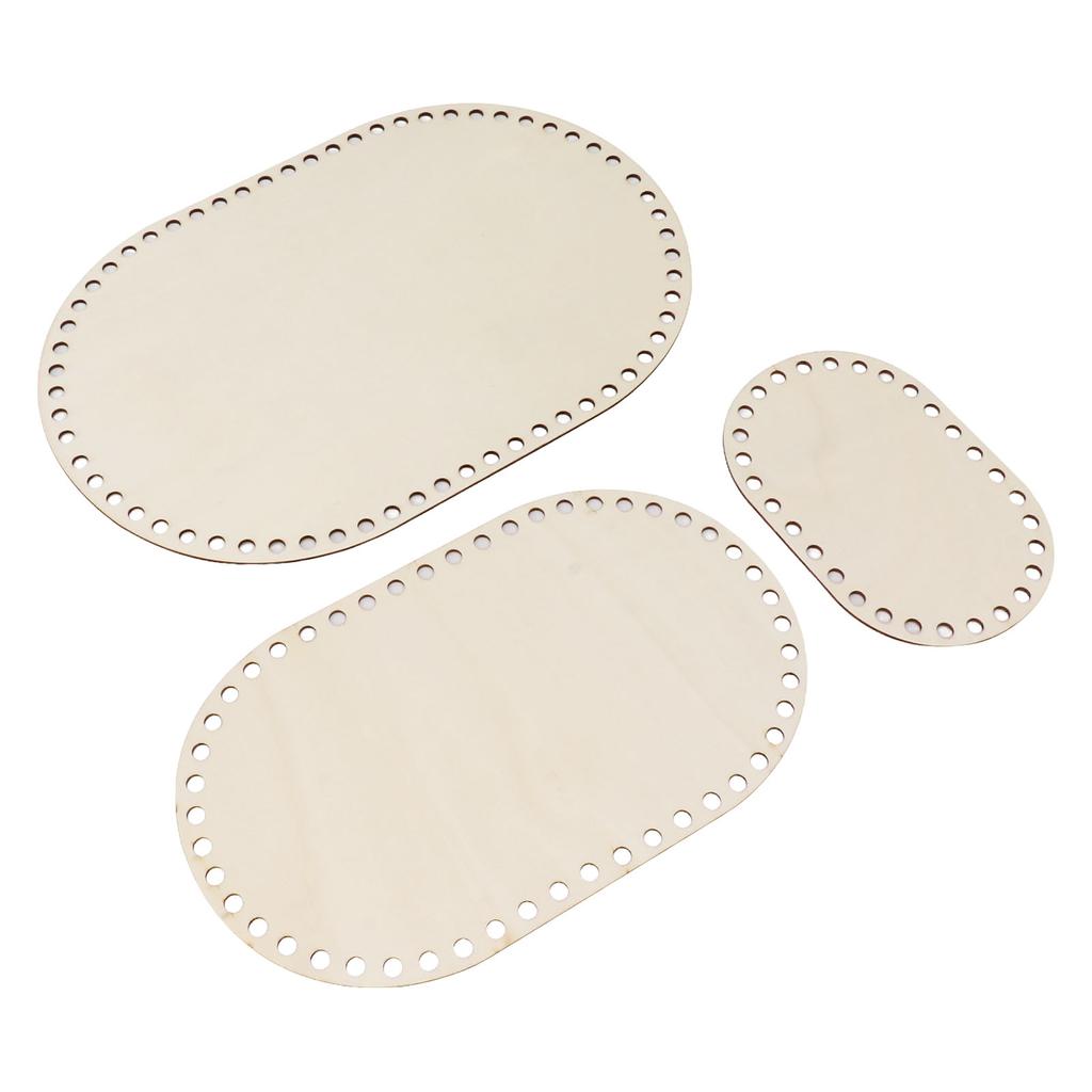 3 шт. Деревянная корзина с дном овальной формы, пустая сплошная корзина для вязания крючком, деревянная основа для принадлежностей для плетения корзин своими руками