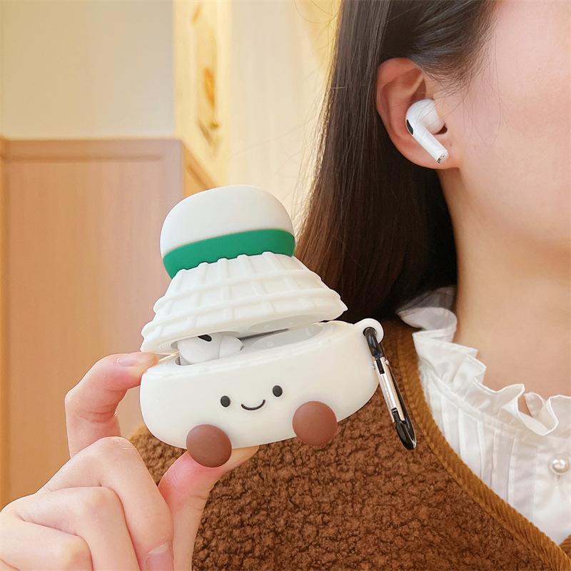 Cute three-dimensional badminton suitable for AirPods 1 generation protective case second generation 1 generation pro1 apple bluetooth headset case