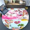 Diddl Cartoon pattern round rug,Carpet Rug for Living Room Bedroom Playroom ,Non-slip Floor Mat,Holiday Gifts and Birthday Gifts.