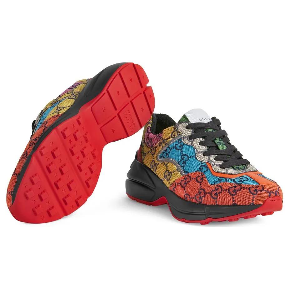 Gucci Womens Rhyton 'GG Multi-Color' (women's sizes) Multi-Color Chunky Sneakers 663681 2UZK0 7072