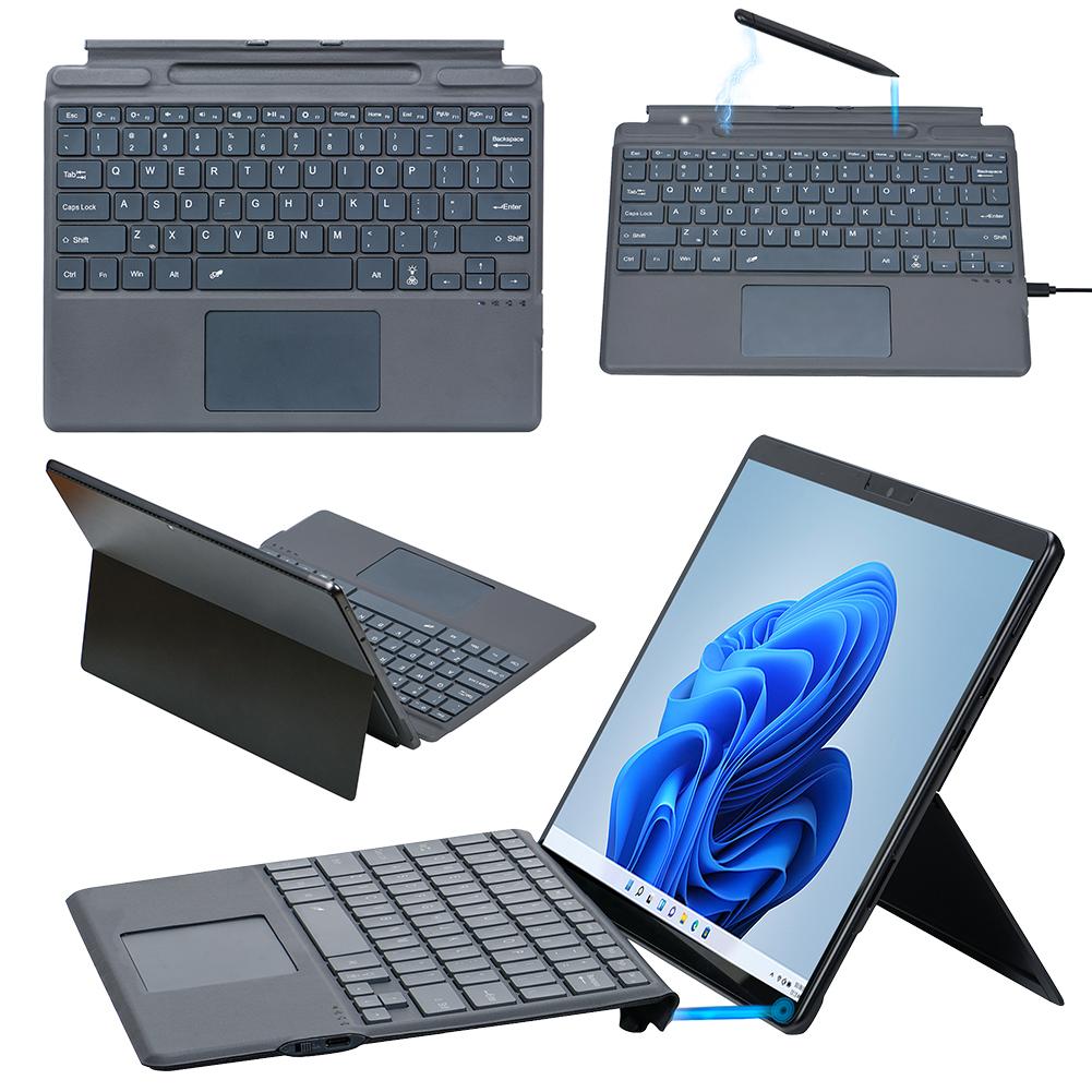 Wireless Keyboard Bluetooth-Compatible Magnetic Type C Charging Ultra-Slim Keyboard for Microsoft Surface Pro 8/9/X/10/11