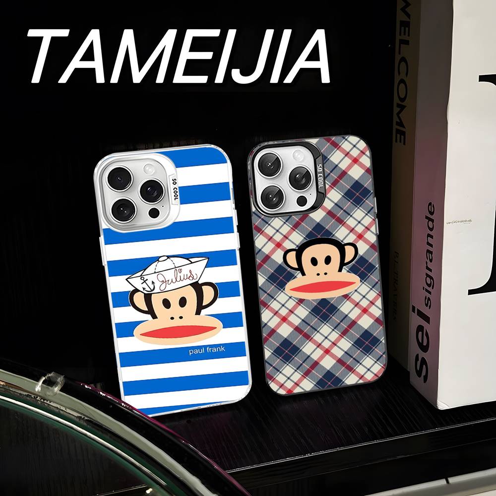 Знаменитый Роскошный Чехол Для Телефона P-Paul F-Frank Для IPhone 17 16 15 14 11 12 13 Pro Max Plus Pro Цветной Серебристый Чехол