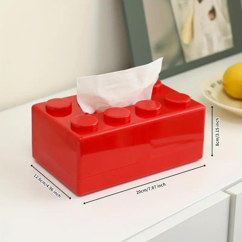 1 шт. Коробка для салфеток Креативный держатель для салфеток в виде строительного блока Многофункциональный органайзер для хранения для дома, столовой, стола, настенный