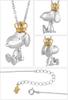 [Shinjuku Gin no Kura] Limited Edition Crown Snoopy 3D Necklace (Case Set) Silver 925 Figure Official