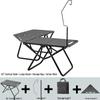 Portable Lightweight Foldable Outdoor Camping Table - Quick-Open Tactical Design, Multifunctional Carbon Steel BBQ Table.