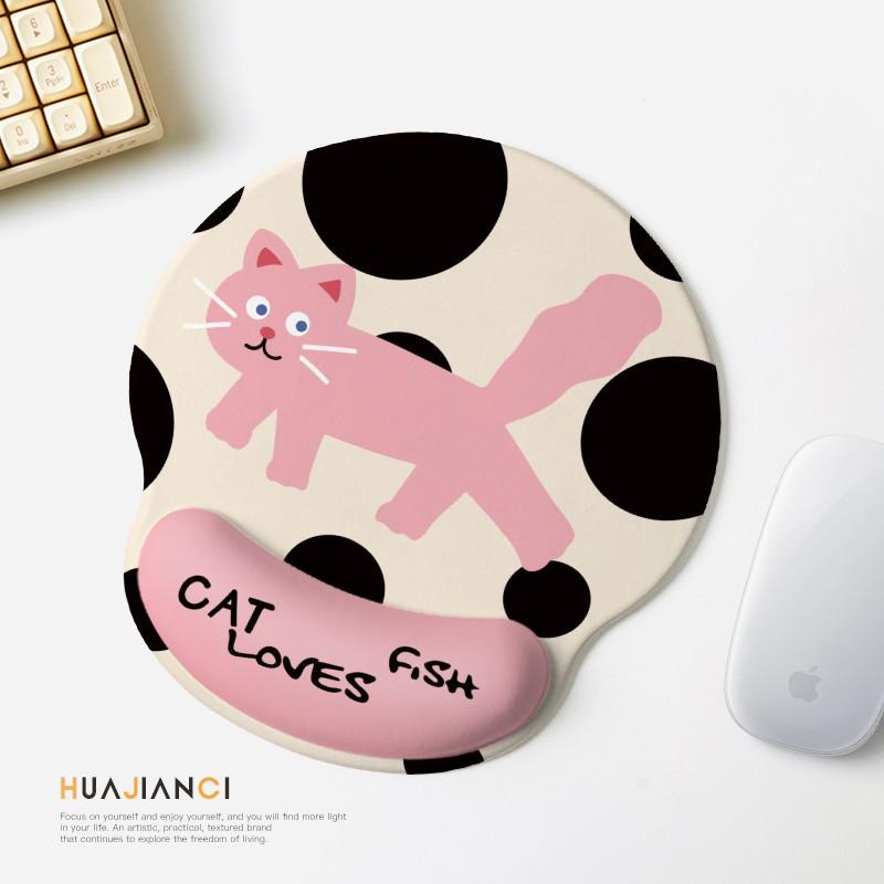 Pink Kitten Non-Slip Mouse Pad & Keyboard Wrist Rest