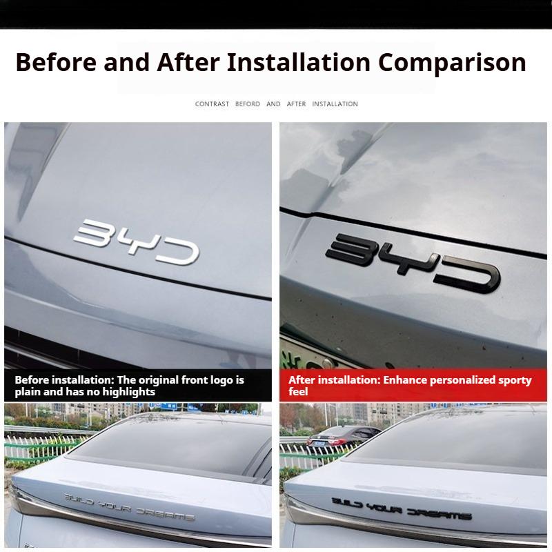 Для BYD Seal 06 07 DMI Автомобиль Передний Задний Руль Эмблема Модификация Черный Воин Стиль Покрытия Автомобильный Значок
