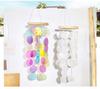 Creative Seashell Wind Chime Mirror – Simple Pastoral Style for Living Room, Study, or Balcony Decor.