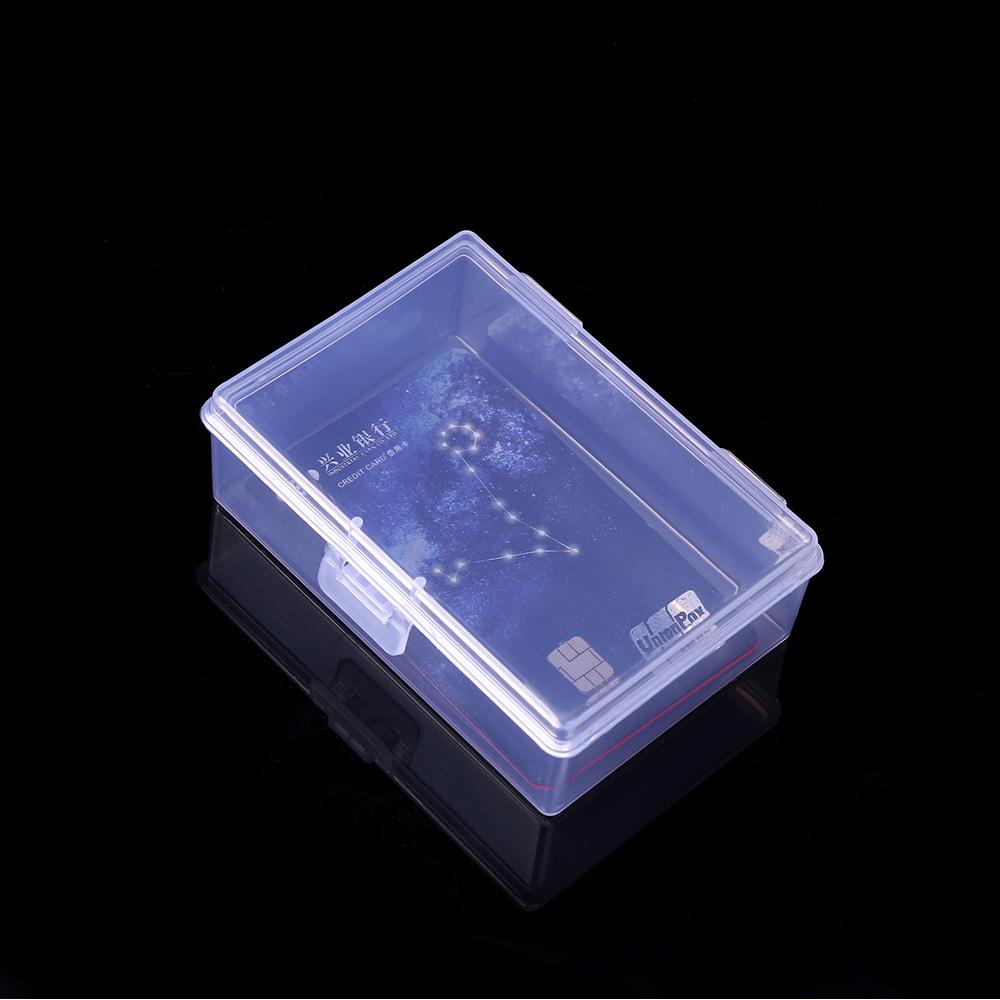 Mini Boxes Rectangle Plastic Card Storage Box Practical Transparent Toolbox Bead Jewelry Case Display Organizer Container