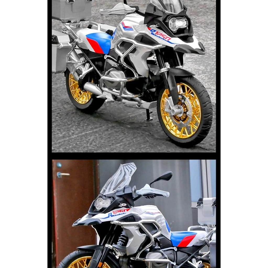 1/9 BMW R1250GS ADV Мотоциклы Симуляция Сплав Модель Мотоцикла Амортизаторы Звук и Свет Коллекционная Игрушечная Машина Подарок Ребенку