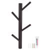 Punch Free Wall Mounted Coat Rack Towel Hanger Tree Branch Shaped Hat Rack for Living Room(Brown 4