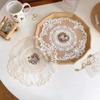 1Pcs Dining Table Flower Embroidery Craft Placemat European Style Lace Insulation Plate Mat Anti-Scald Coaster Table Pads