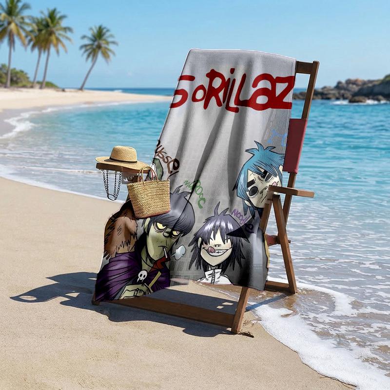 Gorillaz Fashion Beach Towel: Ideal for Summer Adventures Soft, absorbent and quick drying suitable for swimming and bathing