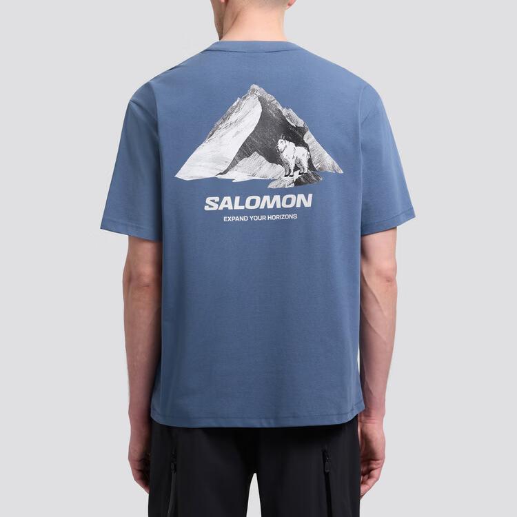 SALOMON Мужская футболка с горами Темно-синяя LD0028600