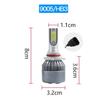 2pcs C6 72W H11 H4 Hi/Lo H1 H7 COB LED H11 HB3 9005 HB4 9006 Car Headlight Bulbs Car Fog Light 12V 7200LM Auto Headlamps