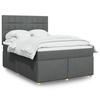 VidaXL Slatted Bed Base with Mattress Dark Grey 140x190cm Fabric 3293576