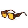 Wide Leg Sunglasses Men'S And Women'S Large Frame Versatile Fashion Retro Sunglasses Leopard Print Sunshade Glasses