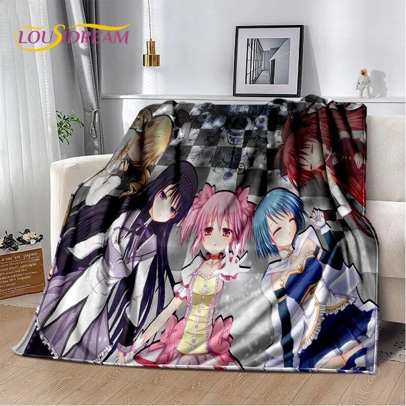 3D милое одеяло с рисунком Puella Magi Madoka Magica, мягкое одеяло для дома, спальни, кровати, дивана, дорожного чехла для пикника, детское одеяло