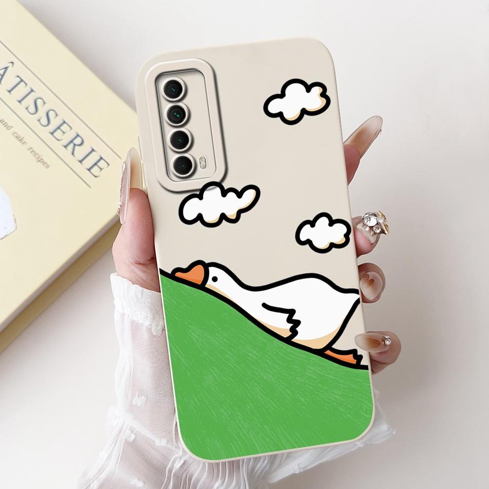 For Huawei P Smart 2021 Case Huawei Y7a PPA-LX3 PPA-LX2 PPA-LX3 Cute Panda Rabbit Soft Silicone Shockproof Phone Cases