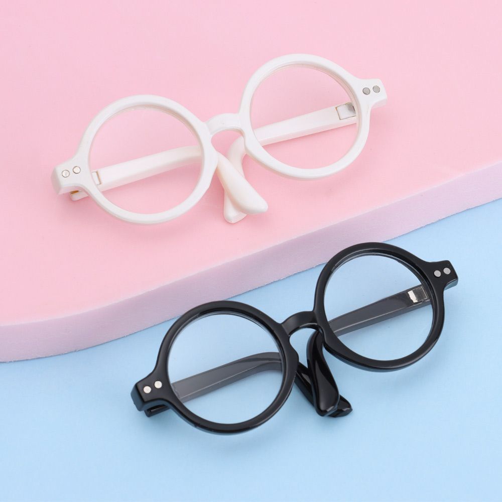 For Blythe Round Frame Clear Lens Eyeglasses Toys Eyewear Miniature Doll Glasses Plush Doll