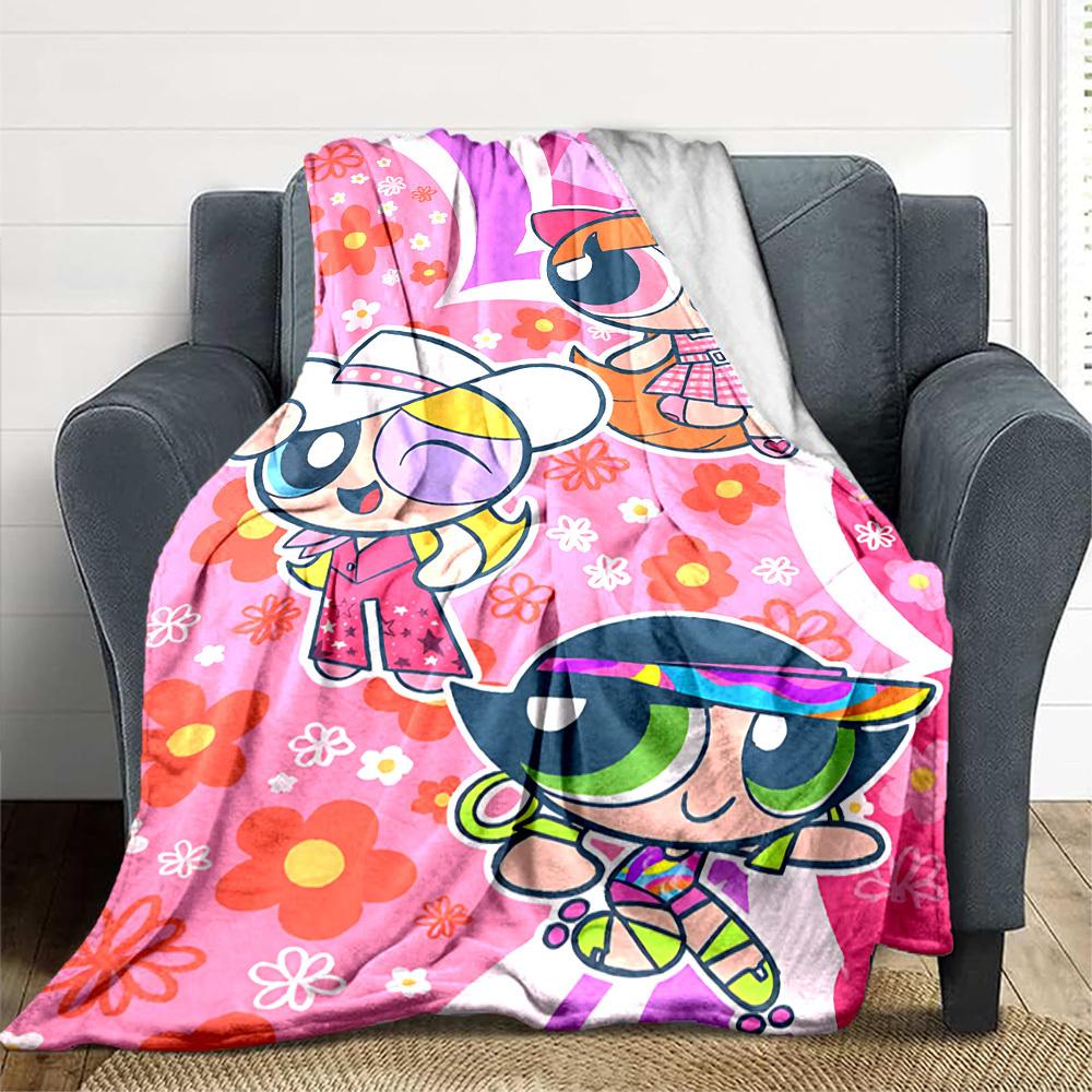 1pc Flower Power Blanket Lightweight Flannel Blanket Throw Blanket For Sofa, Bed, Travel, Camping, Livingroom, Office, Couch